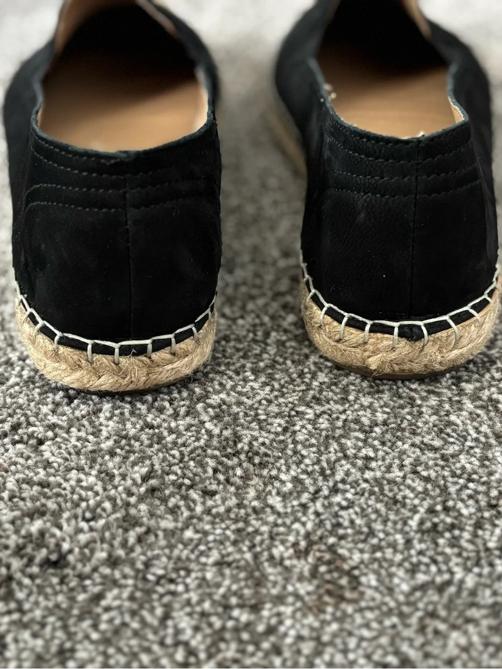 SOUL Naturalizer Black Espadrille Slip-On Flats Size: 8